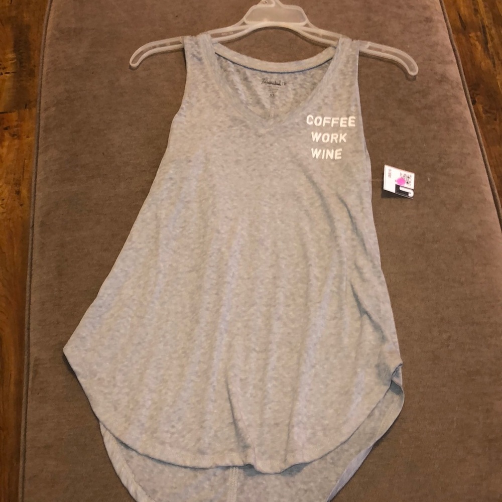 NWT Grey and White Printed Tank Top XSmall